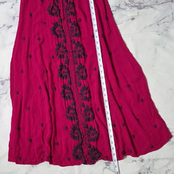 Free People Pink Fable Embroidered Festival Midi Dress - Picture 6 of 9